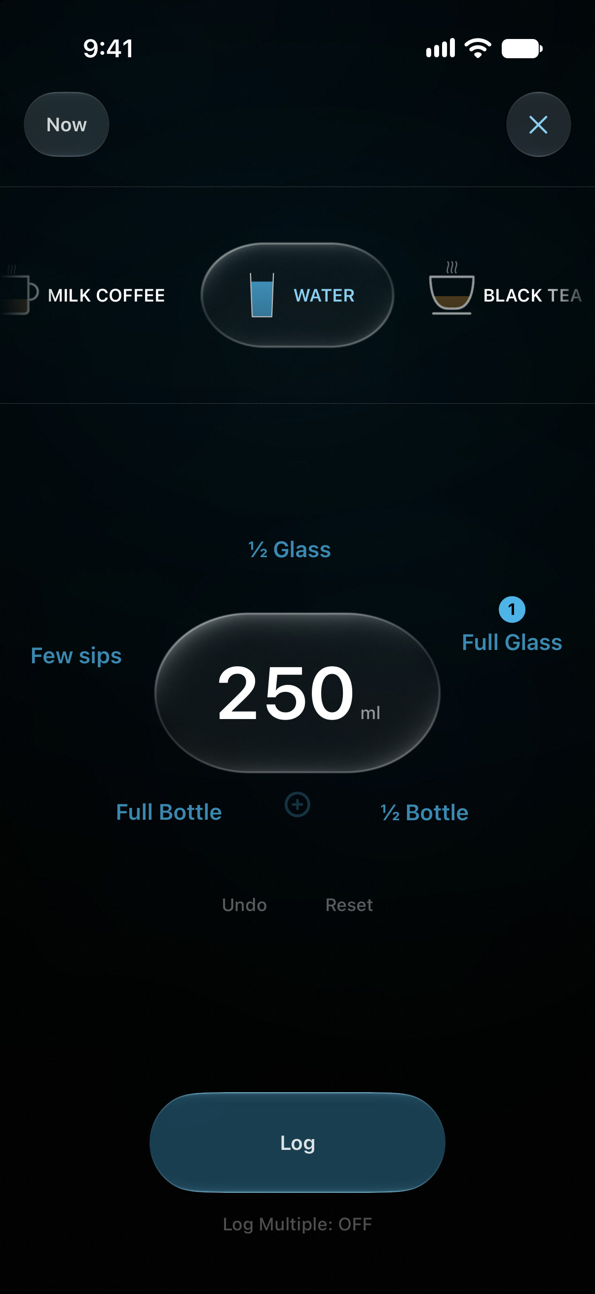 Sip presets around the amount